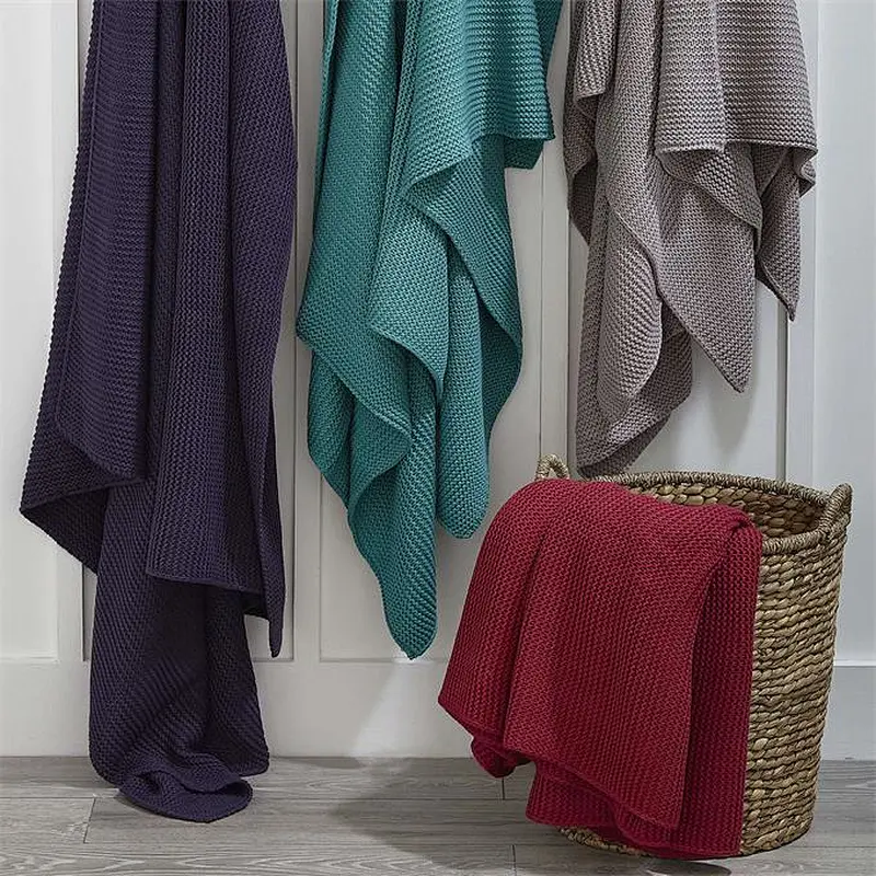 100% Acrylic Blanket Knit Throw Sofa Suitable for Adults Blanket