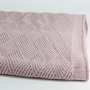 100% Acrylic Factory Cheap Geometry Knitted Throw