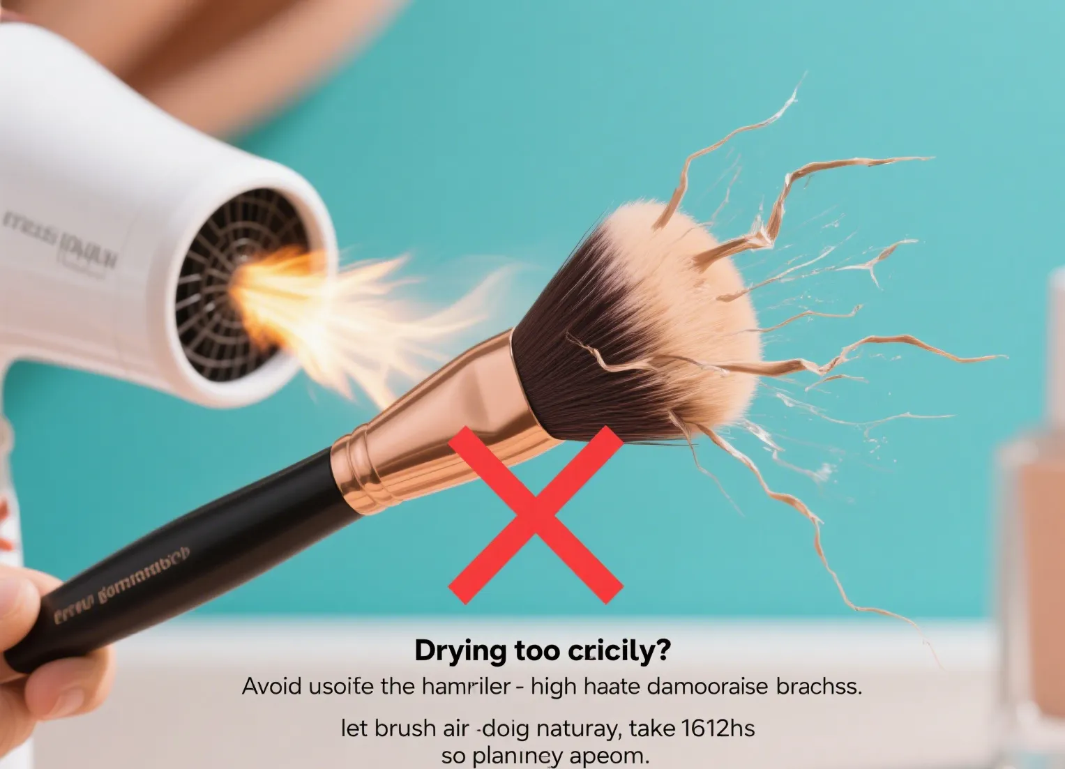 clean foundation brush properly