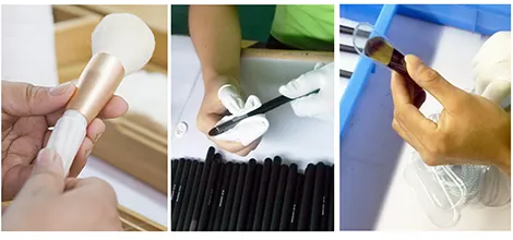 makeup brush production