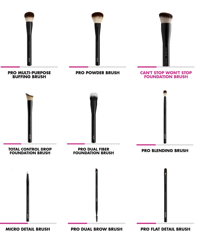 NYX brushes