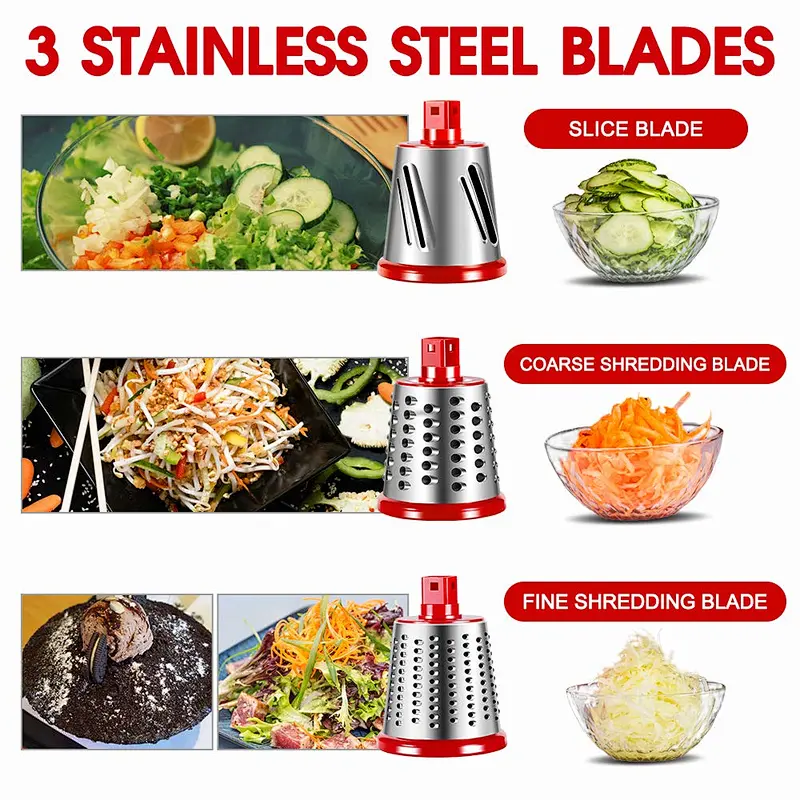 3 Blade Drum Grater