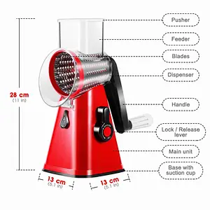 3 Blade Drum Grater