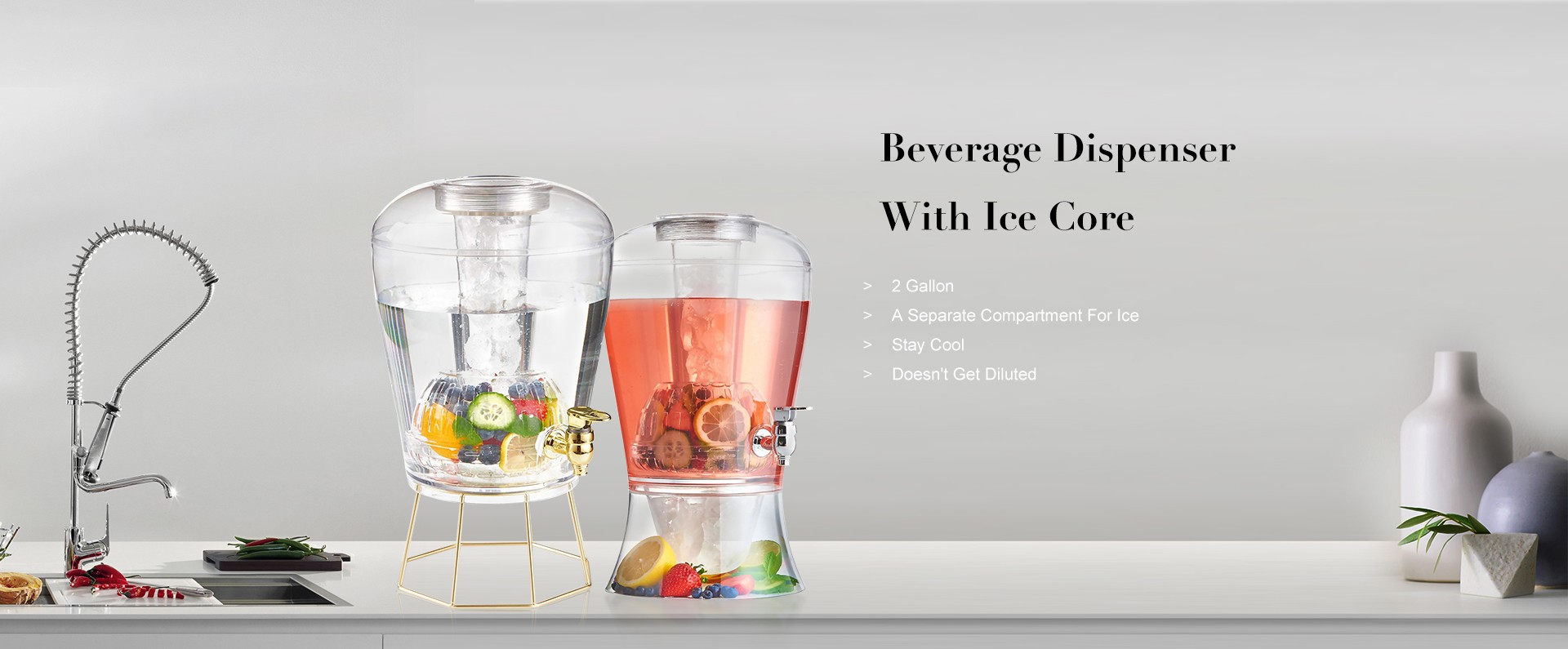 Beverage Dispenser With Ice Core