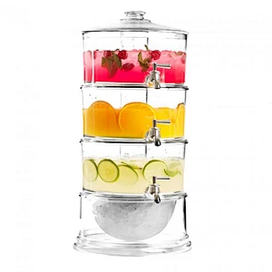 3 Layer Beverage Dispenser with Ice Core