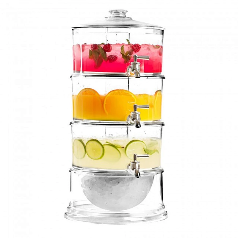 3 Layer Beverage Dispenser with Ice Core