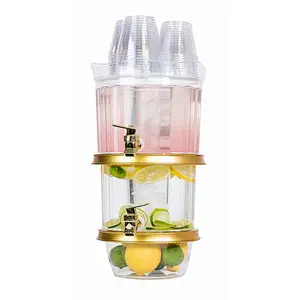 2 Layer Beverage Dispenser With Ice Core