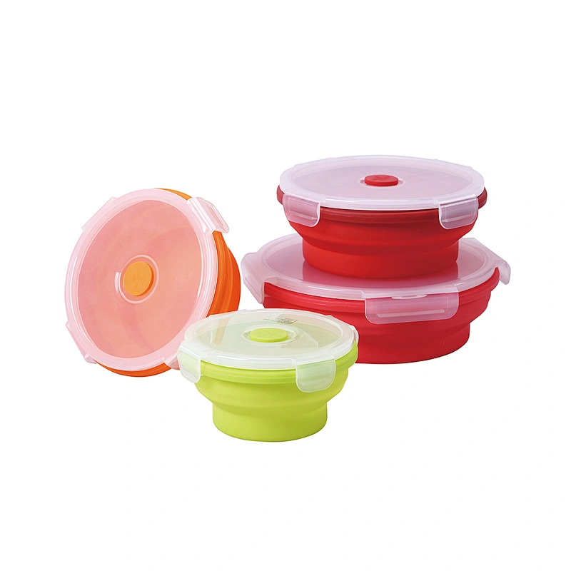 Round Collapsible Luch Box Set