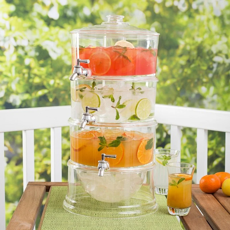 3 Layer Beverage Dispenser with Ice Core