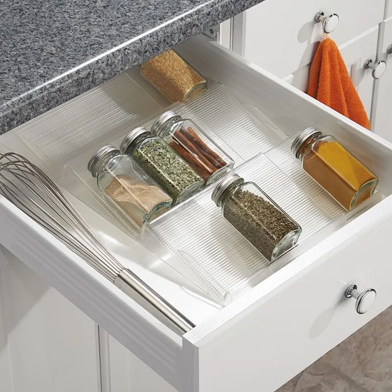Expandable In-Drawer Spice Rack