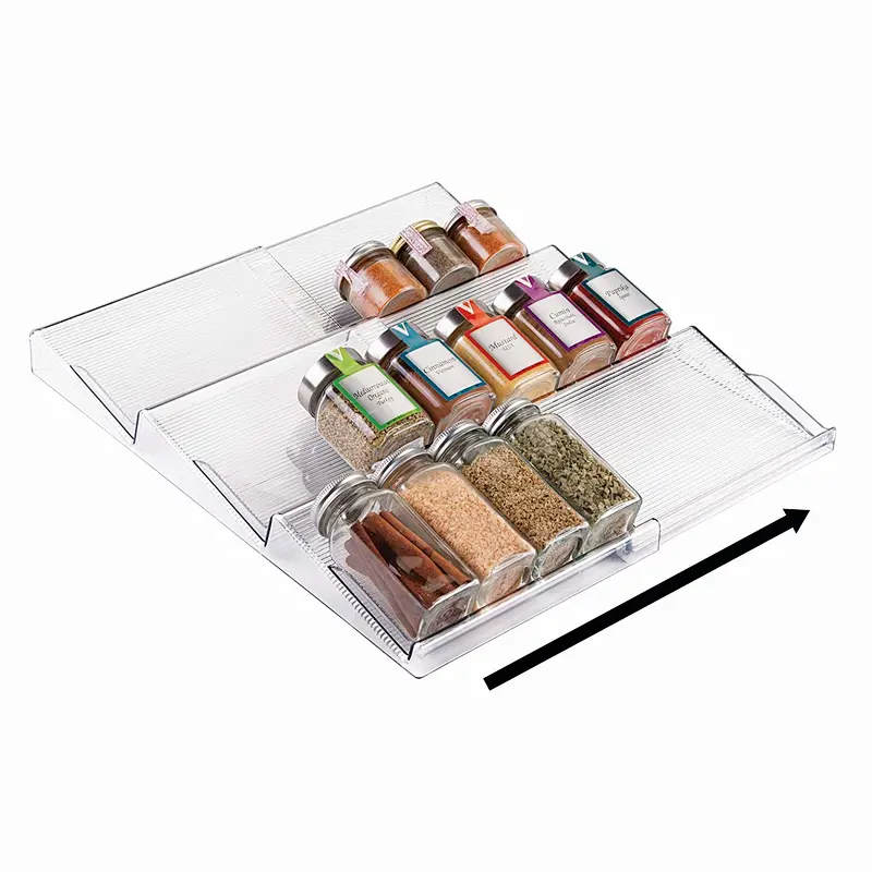 Expandable In-Drawer Spice Rack