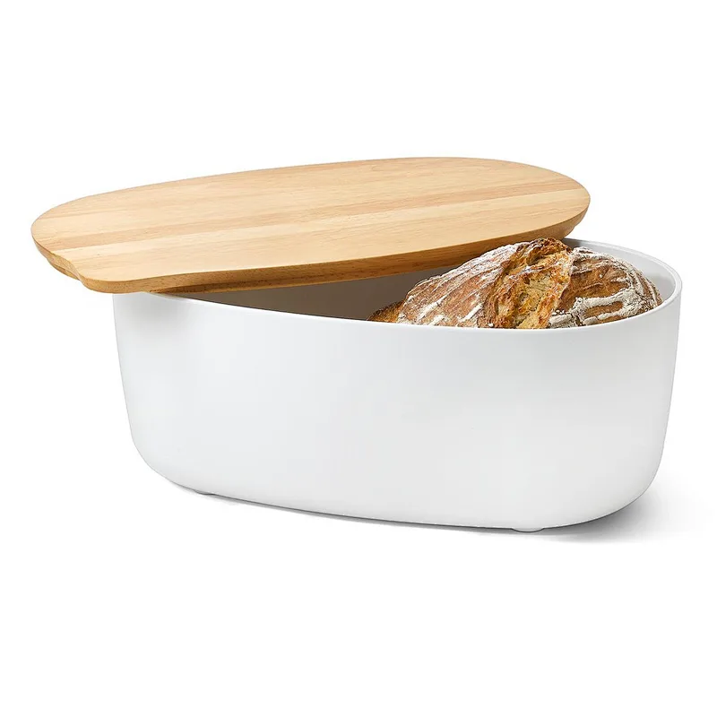 Bread Bin With Wooden Board