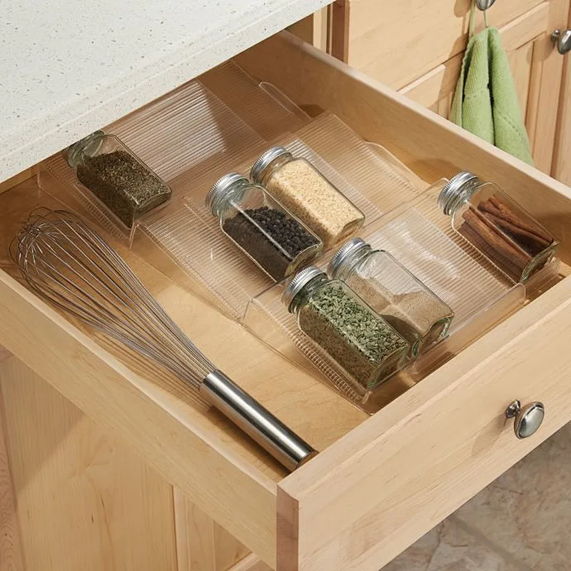 Expandable In-Drawer Spice Rack