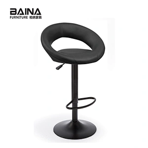 Modern cheap metal leather swivel home bar stool