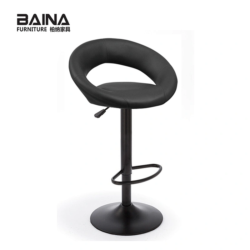 Modern cheap metal leather swivel home bar stool