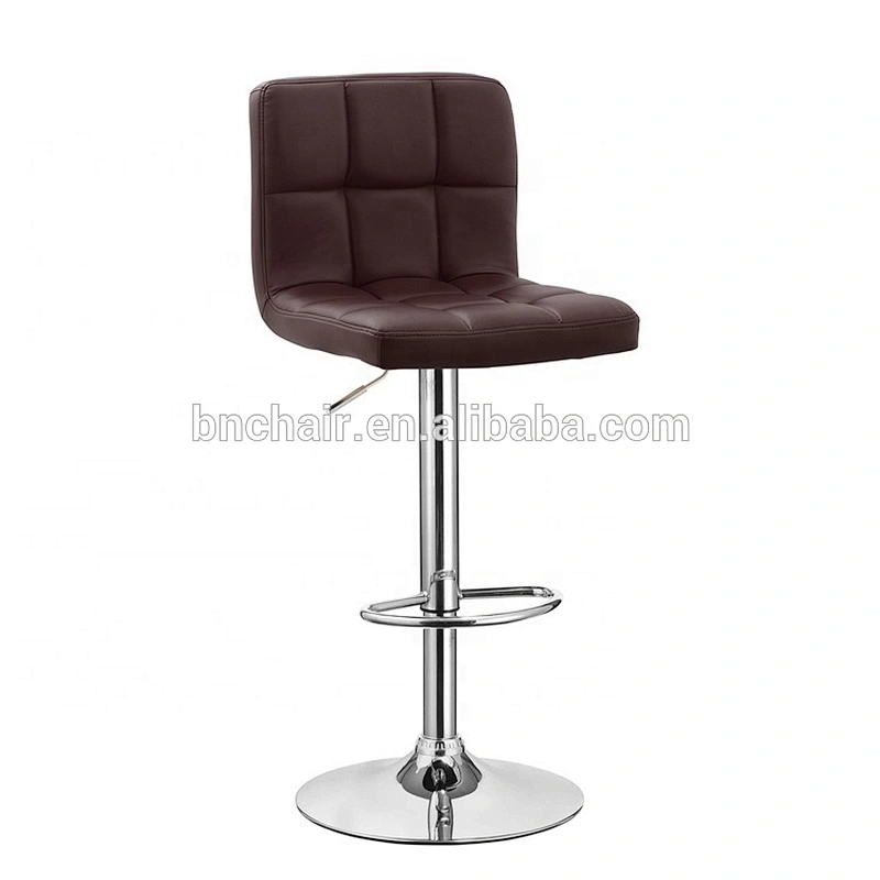 Modern PU faux leather commercial swivel kitchen bar stool
