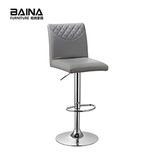 Low back with PU faux leather bar stool chair
