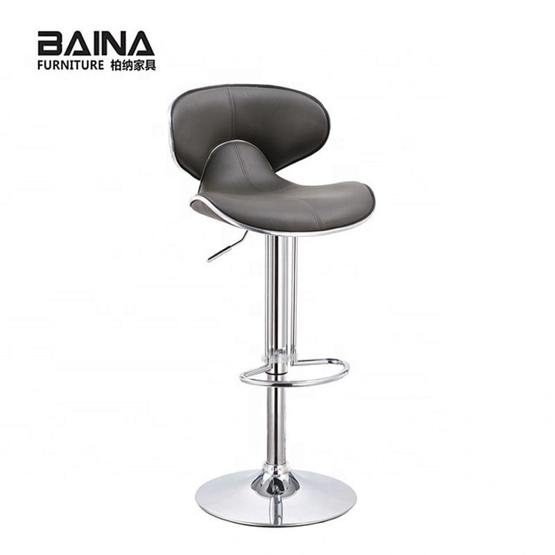 Swivel industrial stool with adjustable commercial PU bar chair