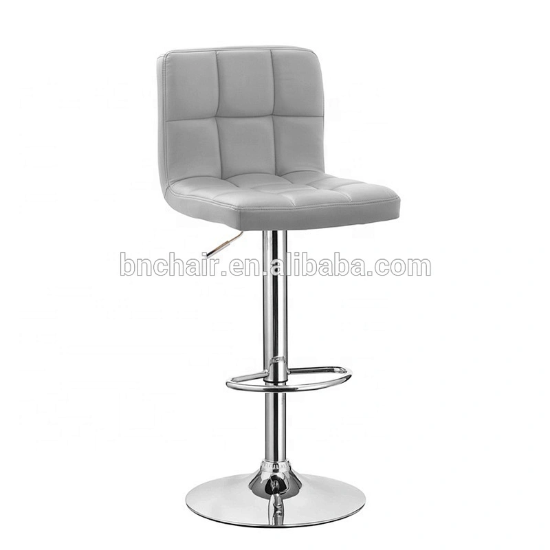 Modern PU faux leather commercial swivel kitchen bar stool