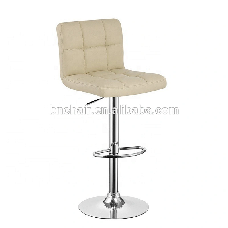 Modern PU faux leather commercial swivel kitchen bar stool