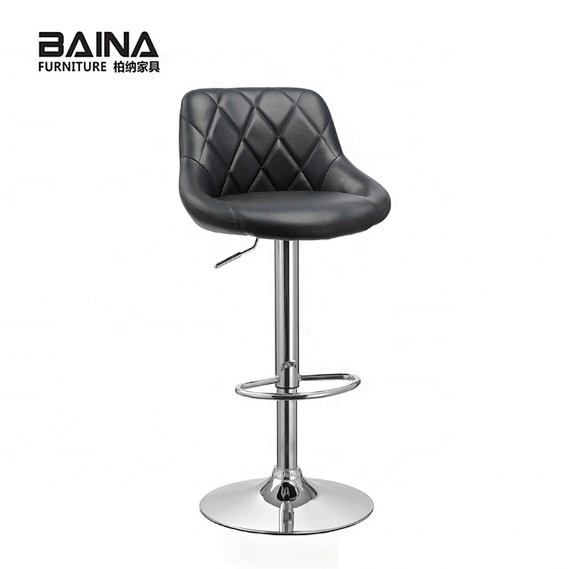 Morden kitchen commercial leather metal high bar stools wholesale