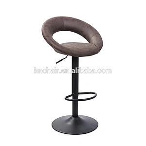 Modern cheap metal leather swivel home bar stool