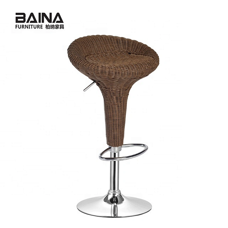 Designer comfortable rattan wicker bar stool chair