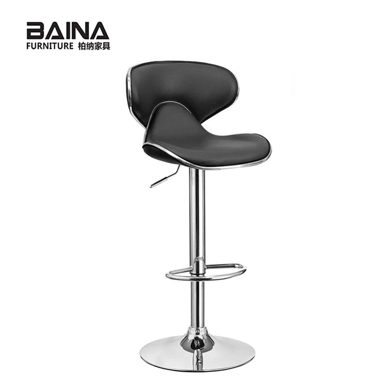 Cheap leather high metal swivel bar stool wholesale