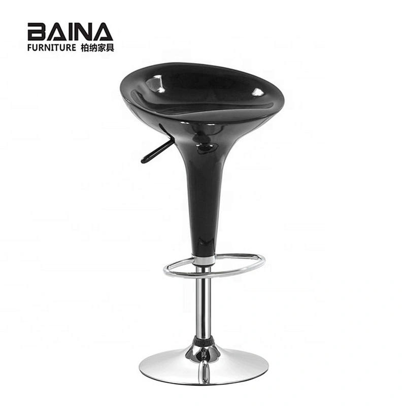 Plastic ABS bar stool with low back