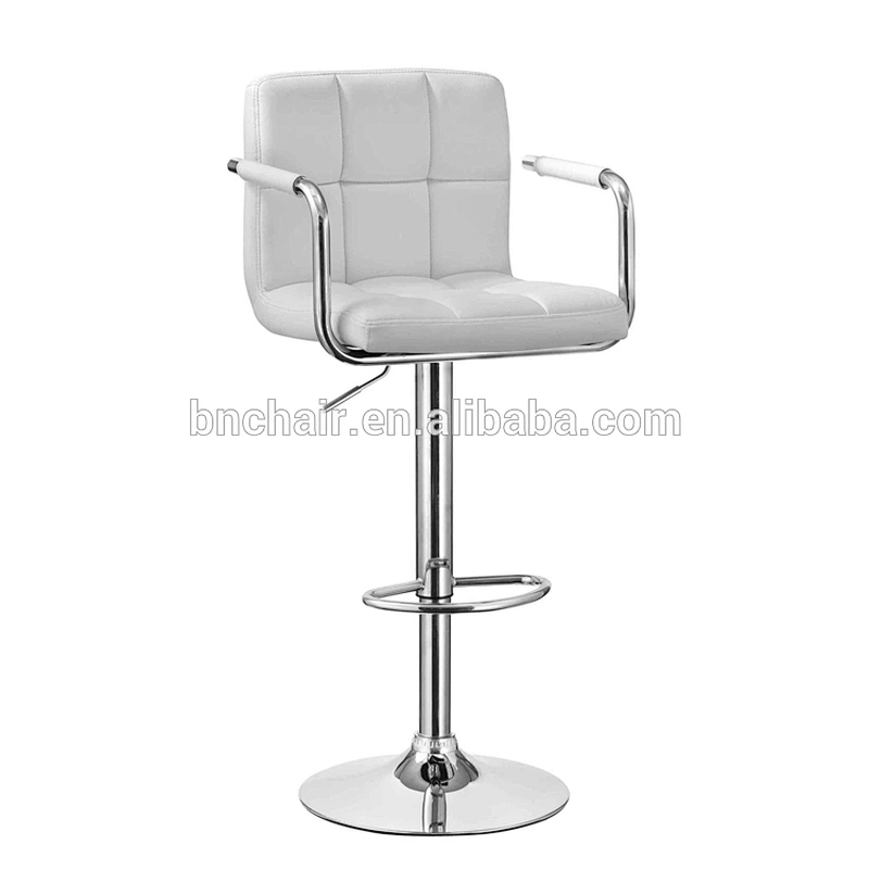 PU leather swivel commercial bar chair with armrest