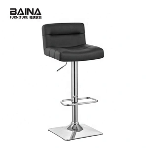 Kitchen swivel leather breakfast chrome bar stool chair
