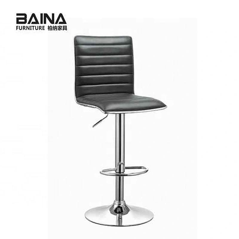 High leather metal swivel bar stool chair