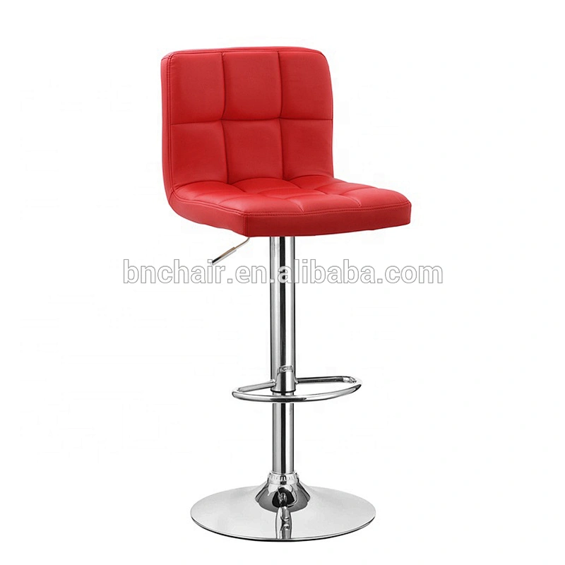 Modern PU faux leather commercial swivel kitchen bar stool