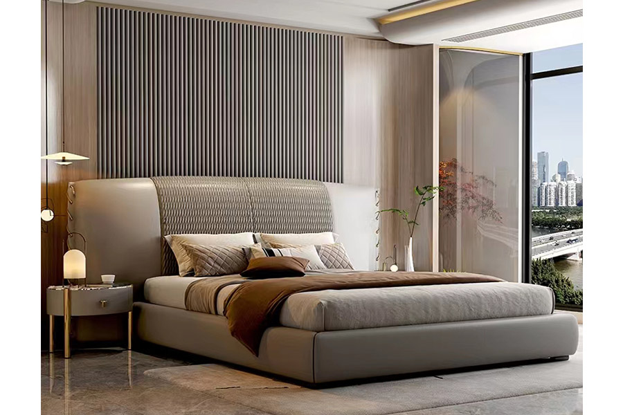 Fontana Bed HM0424-2238 Light luxury large apartment master bedroom high-end villa furniture designer large bed