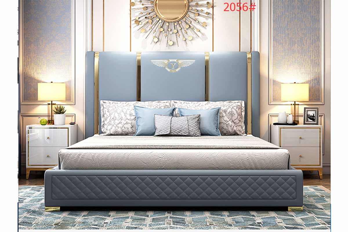 Fontana Bed HM424-2056 upholstered fabric bed for home use