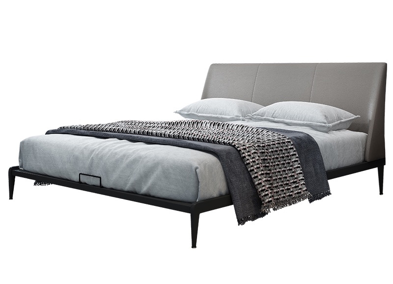 Fontana Bed HM424-2090 Italian minimalist light luxury leather bed master bedroom double bed small household bedroom furniture factory
