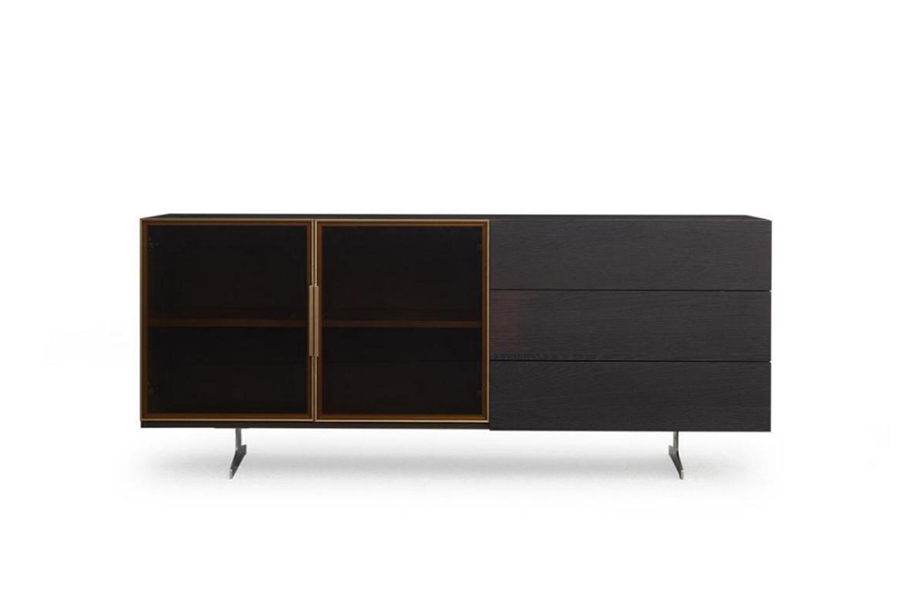 August Cabinet HM0220-2115-3 smoked wood top dining room furniture