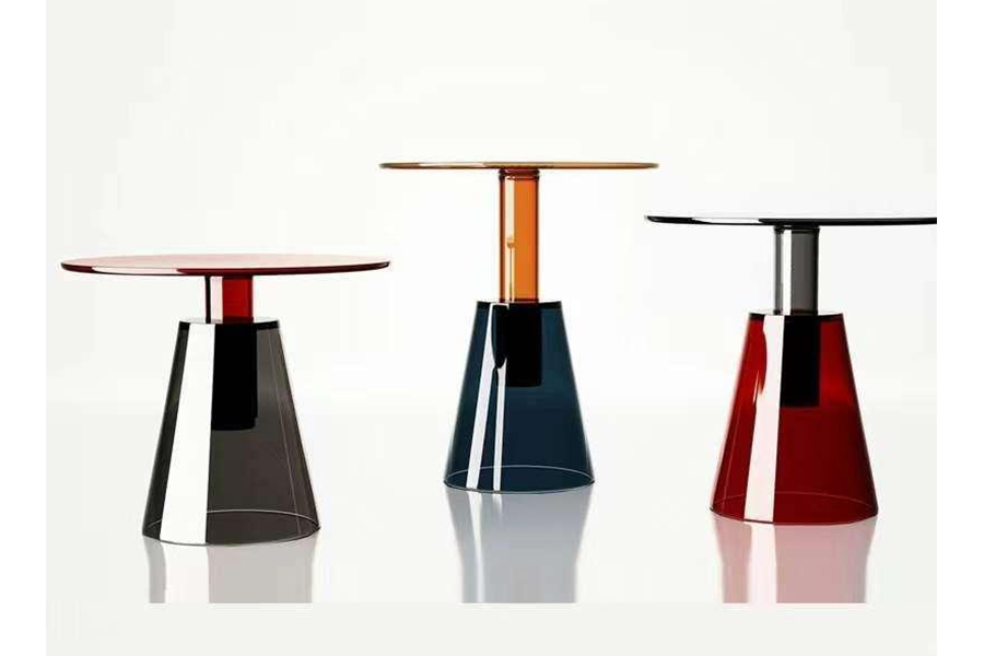 glass table top side table