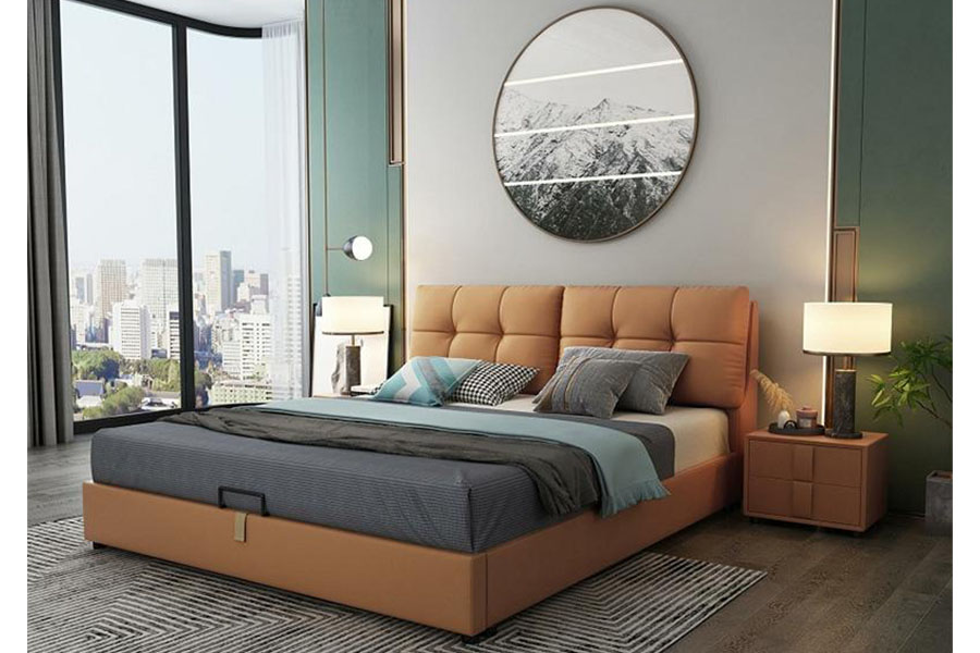 Origin upholstered Eucalyptus Bed HM0291-108 bedroom furniture