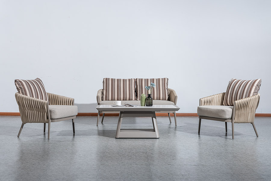 Комплект диванов Bronzino Outdoor HM81-KX23-1191 Комплект диванов Алюминиевый каркас Алюминиевый каркас, тканая лента, мягкие подушки,