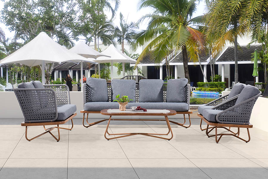 Bronzino Outdoor Sofa Set HM81-19210/11/18/19  Luxury Aluminum Sofa Set