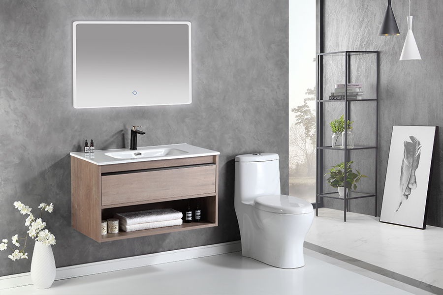 Fontana Vanity HM7169-ES120601 Wash basin veneer mirror vanity wall mounted bathroom furniture