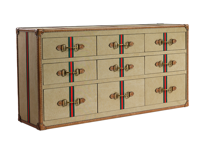 Wholesale Vintage Hotel Home Furniture canvas Storage Cabinet / Living Room Bedside Cupboard