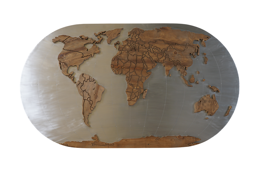 Nice golden global map home furniture decoration