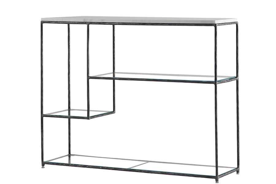 Home furniture mirror stainless steel gold hallway tables grey marble top luxury console table