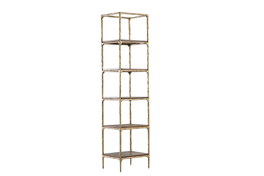 6-Shelf Metal Frame Bookcase, Open Shelves, For Storage And Display rack