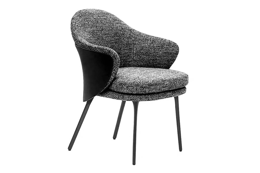 Giotto Dining chair HM0572-Y54  Carbon steel cloth dining room set