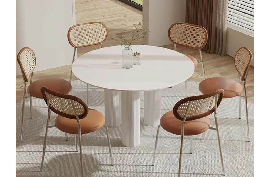 Giotto Dining table HM0572-A13 solid wood sintered stone furniture factory