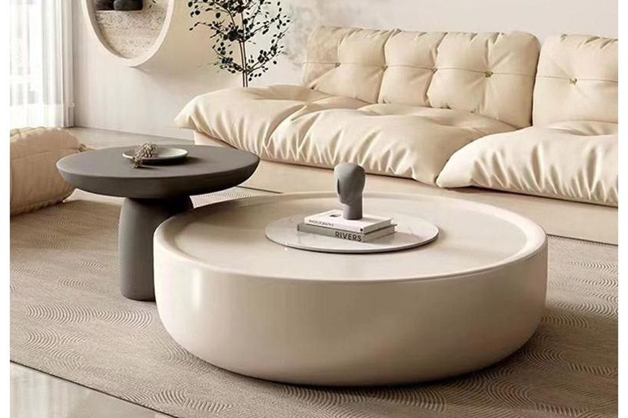 Giotto Coffee table HM0572-C06 solid wood drawer sintered stone wabi-sabi  style