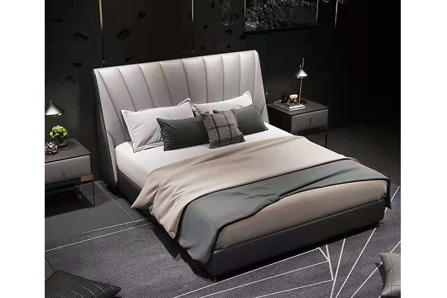 VINCENT upholstered bed HM0645-03 Italian light luxury bed furniture factory